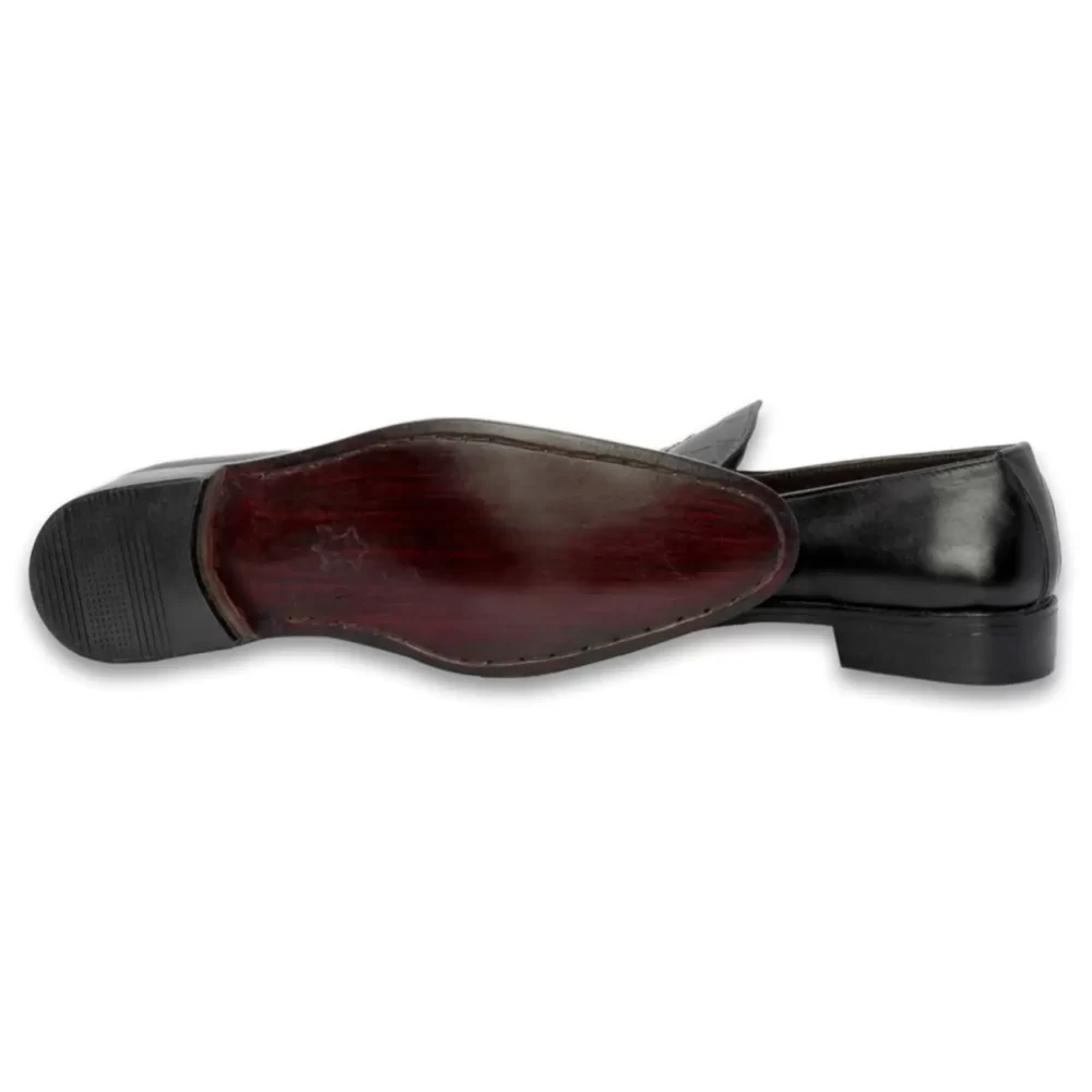 Croc Texture Chain Loafer - Image 3